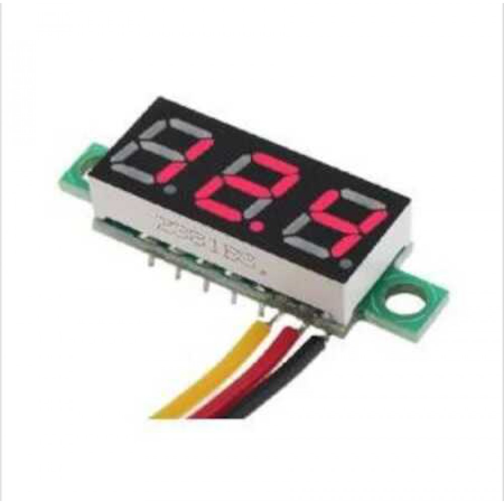 0.28inch 0-100 3 kablolu DC Voltmeter Kırmızı